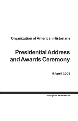 2003 OAH Awards Booklet