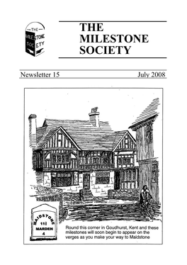 Milestone Society Newsletter 15