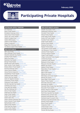 Participating Private Hospitals