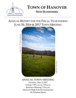 2016 & 2017 Town Meeting