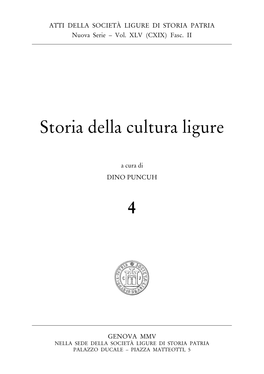 Storia Della Cultura Ligure 4