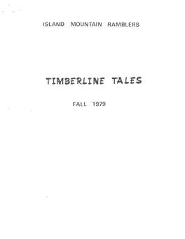 Timberline Tales Fall 1979