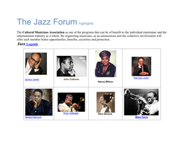 Jazz Forum Highlights