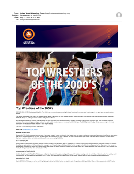 Top Wrestlers of the 2000S