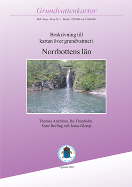 Beskrivning Till Kartan Över Grundvattnet I Norrbottens