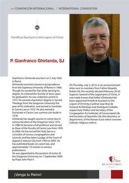 Perfil P.Gianfranco Ghirlanda, SJ