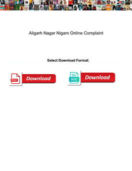 Aligarh Nagar Nigam Online Complaint