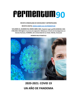 2020-2021: Covid 19 Un Año De Pandemia Tabla De Contenido