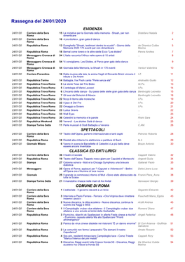 Rassegna Del 24/01/2020