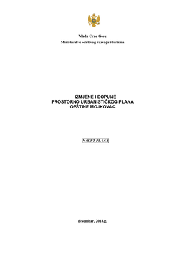 Izmjene I Dopune Prostorno Urbanističkog Plana Opštine Mojkovac