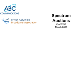 Spectrum Auctions