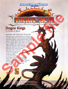 Dragon Kings! Sample File KINGS