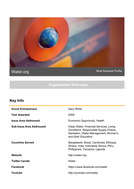 Water.Org Skoll Awardee Profile