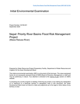 Initial Environmental Examination