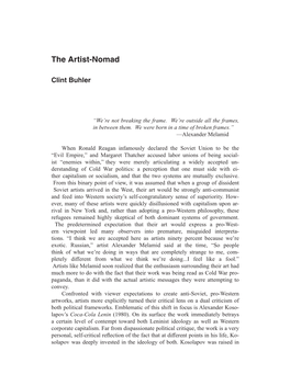 The Artist-Nomad