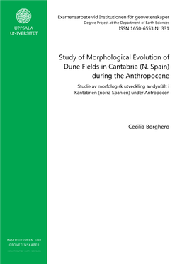 Study of Morphological Evolution of Dune Fields in Cantabria (N. Spain)