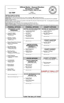 Sample Ballot