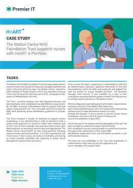 CASE STUDY the Walton Centre NHS Foundation Trust Supports Nurses with Heart E-Portfolio