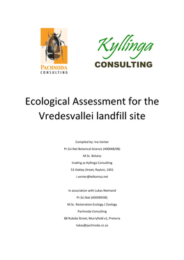 Ecological Assessment for the Vredesvallei Landfill Site