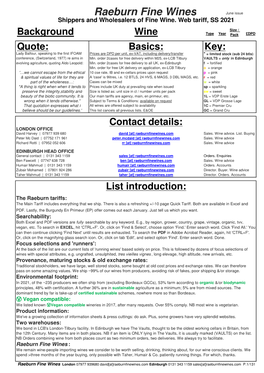 Raeburn Wines Web Tariff, June 2021 Issue.Xlsx