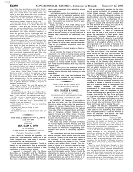 CONGRESSIONAL RECORD — Extensions of Remarks November 17, 2005 That