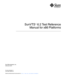 Sunvts 6.2 Test Reference Manual for X86 Platforms • June 2006 Cputest Command-Line Syntax 37