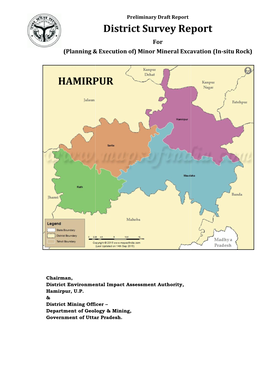 District Survey Report for (Planning & Execution Of) Minor Mineral Excavation (In-Situ Rock)