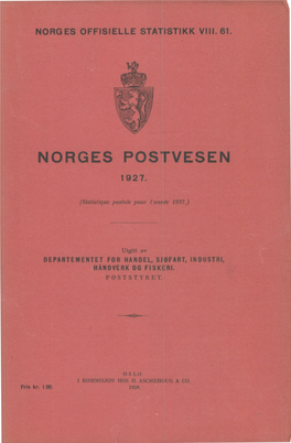 Norges Postvesen 1927