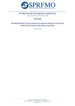 SC8-DW03 Estimating Biomass of Jasus Caveorum on Kopernik