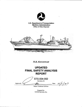 NS Savannah Updated Final Safety Analysis Report