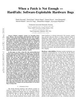 Software-Exploitable Hardware Bugs