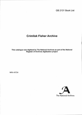 Crimlisk Fisher Archive