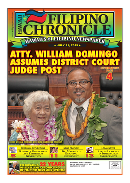 July 11, 2015 Hawaii Filipino Chronicle  1
