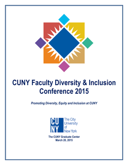 CUNY Faculty Diversity & Inclusion Conference 2015