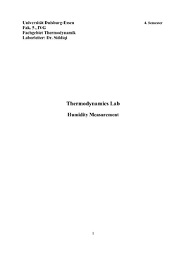 Thermodynamics Lab