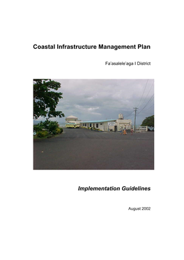 Coastal Infrastructure Management Plan Faasaleleaga I District Implementation Guidelines