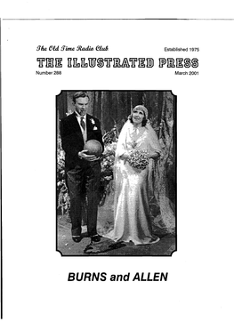 BURNS and ALLEN Publication of the Old Time Radio Club