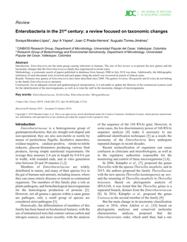 Enterobacteria in the 21St Century: a Review Focused on Taxonomic Changes