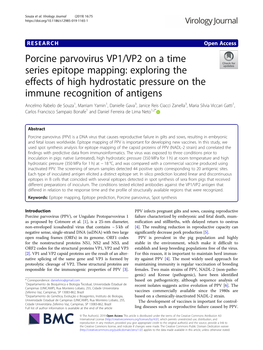 Porcine Parvovirus VP1/VP2 on a Time Series Epitope Mapping