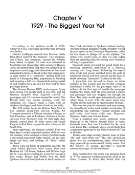 Chapter V 1929 - the Biggest Year Yet