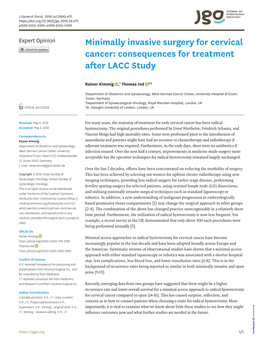 Minimally Invasive Surgery for Cervical Cancer: Consequences for Treatment After LACC Study