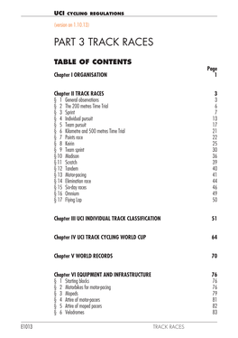 Part 3 Track Races