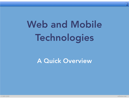 Web and Mobile Technologies