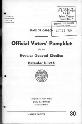 Official Voters* Pamphlet