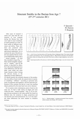 Itinerant Smiths in the Iberian Iron Age ? (6Th 2Nd Centuries BC)1