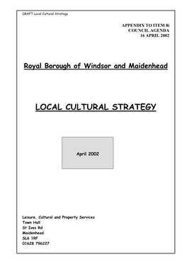 Local Cultural Strategy