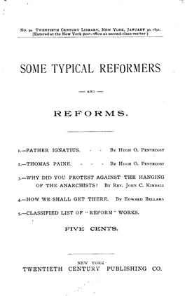 Some Typical Reformers