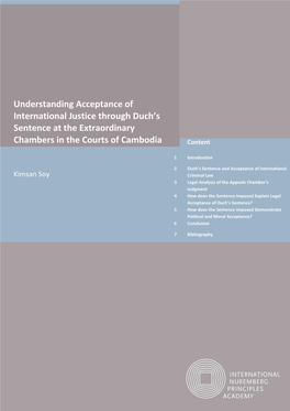 Understanding Acceptance of International Justice Through Duch's