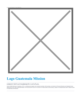 Lago Guatemala Mission