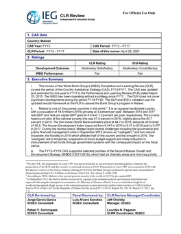 CLR Review Independent Evaluation Group